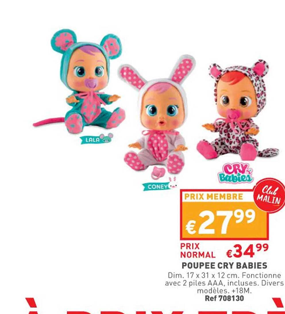poupée cry babies