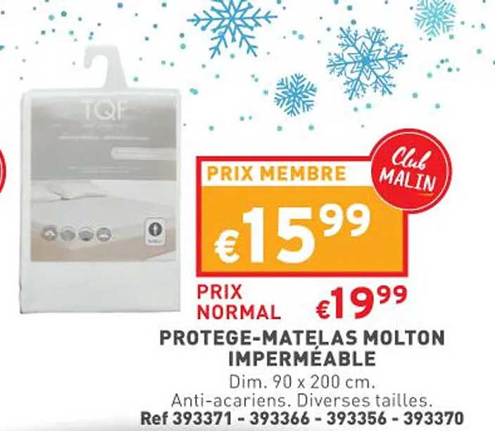 protège-matelas molton imperméable