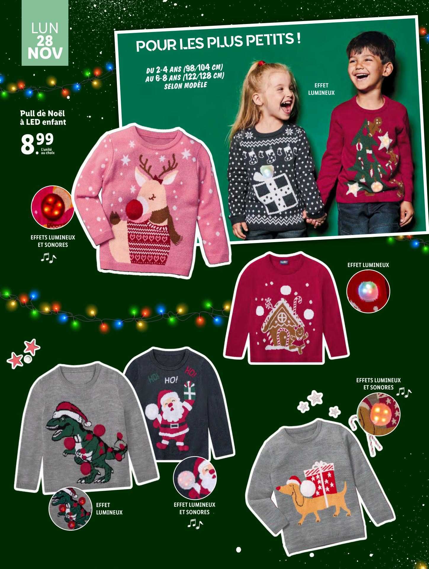Pull De Noël à Led Enfant