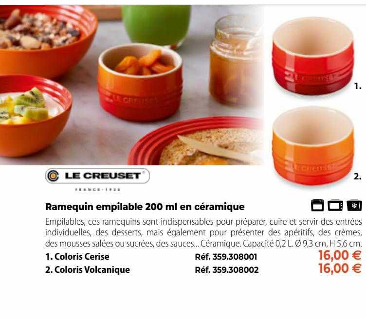 ramequin empilable 200ml en céramique le creuset