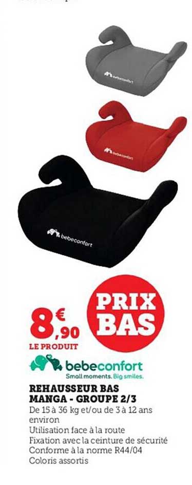 rehausseur bas manga - groupe 2-3 bébé confort