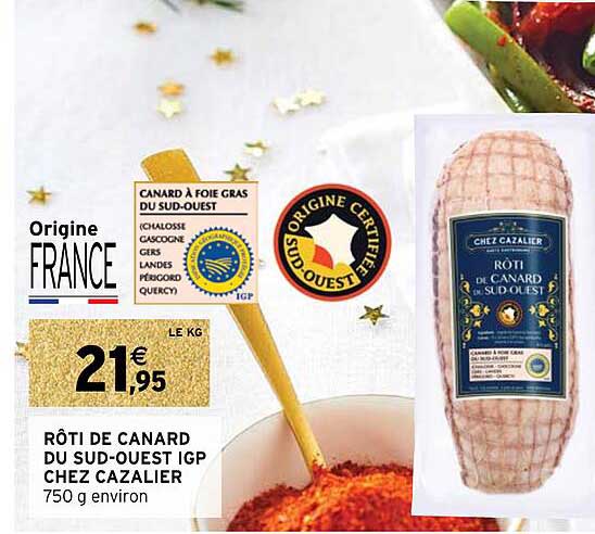 rôti de canard du sud-ouest igp chez cazalier