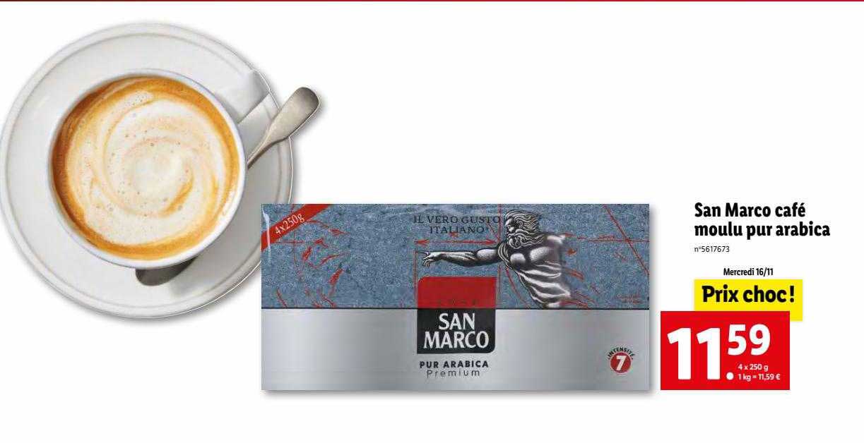 san marco café moulu pur arabica