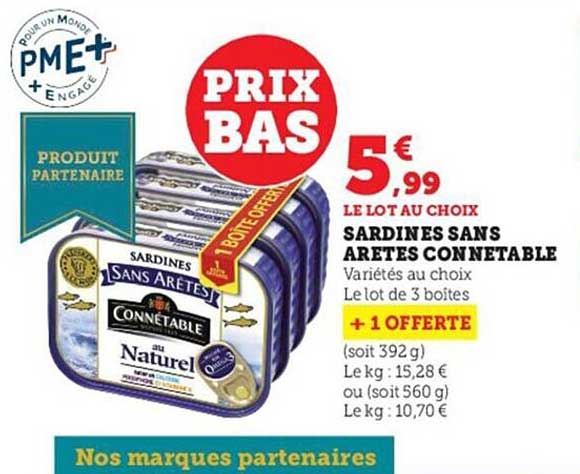 sardines sans arêtes connétable