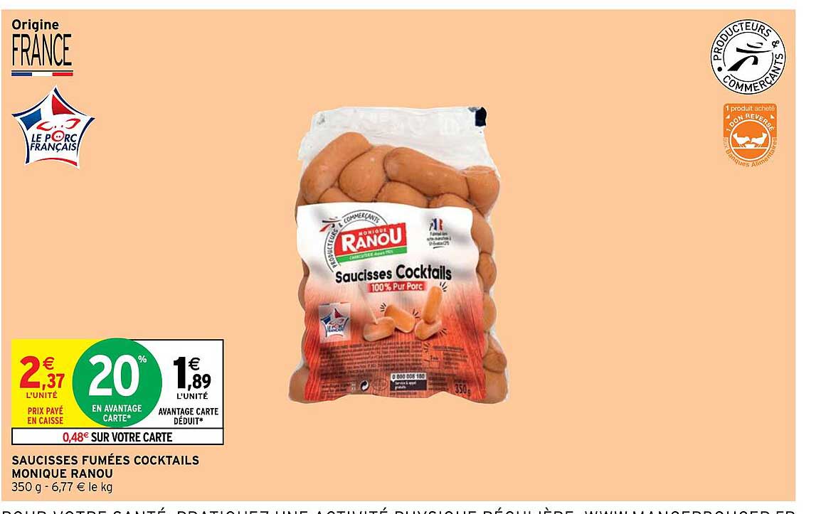 saucisses fumées cocktails monique ranou