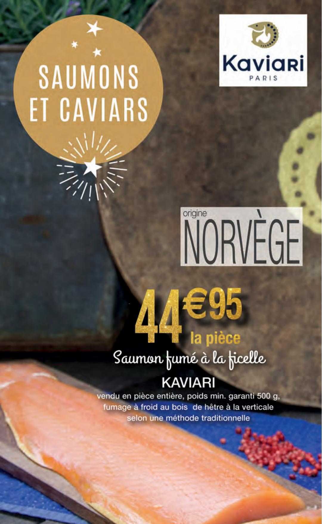saumon fumé à la ficelle kaviari