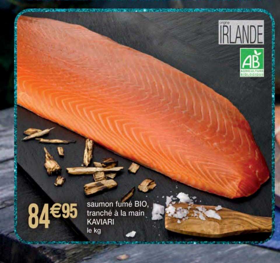 saumon fumé bio, tranché à la main kaviari