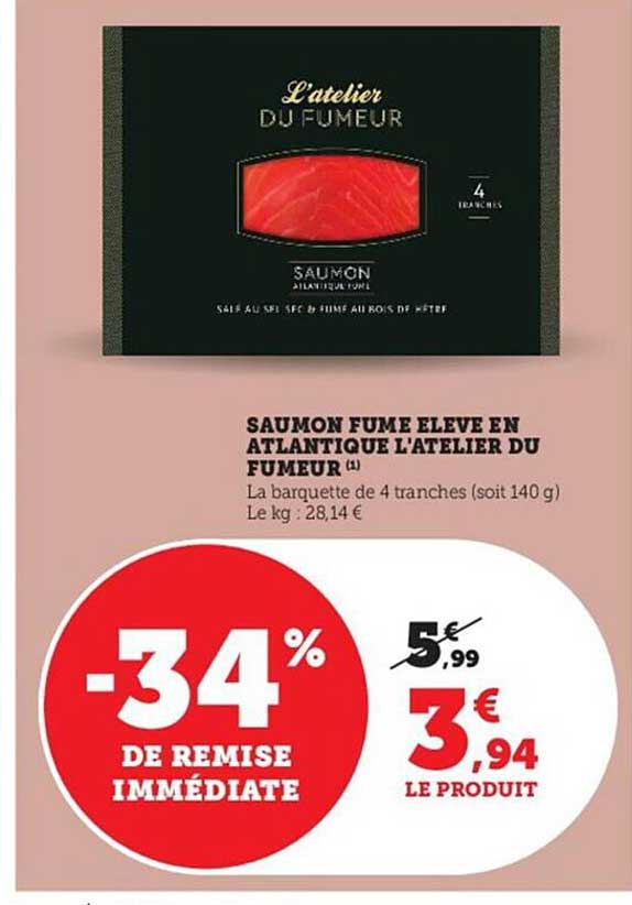 saumon fumé élevé en atlantique l'atelier du fumeur