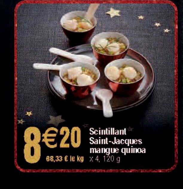 scintillant saint-jacques mangue quinoa