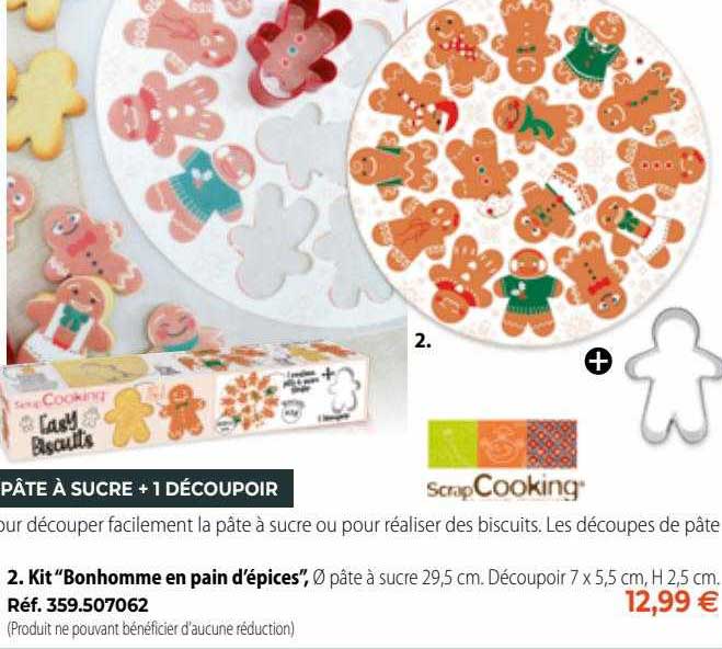 scrap cooking kit "bonhomme en pain d'épices"