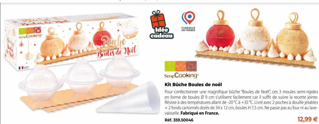 scrap cooking kit bûche boules de noël