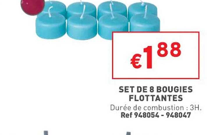 set de 8 bougies flottantes