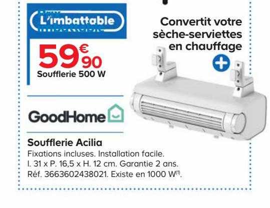 soufflerie acilia 500 w goodhome
