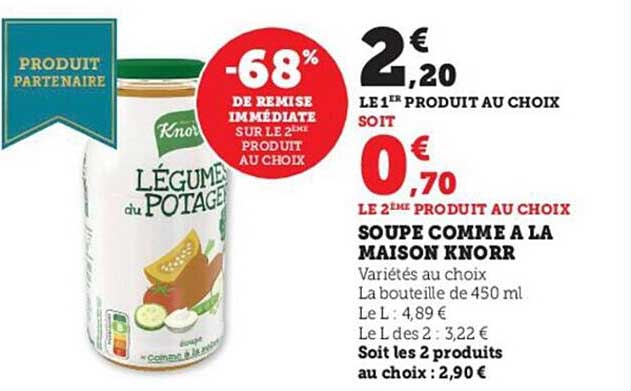 soupe comme à la maison knorr