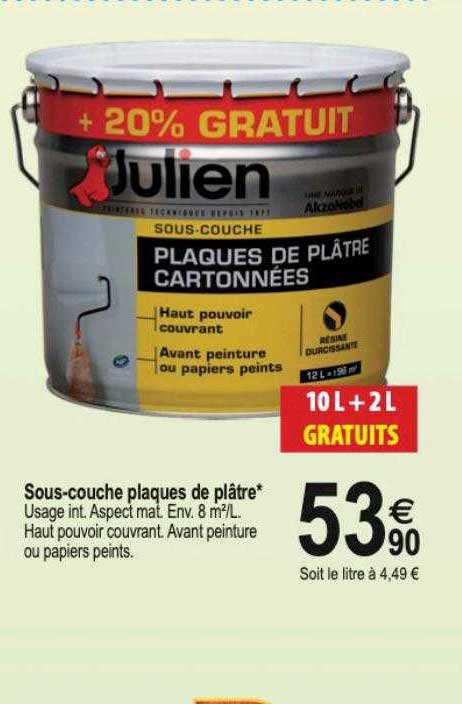 sous-couche plaques de plâtre