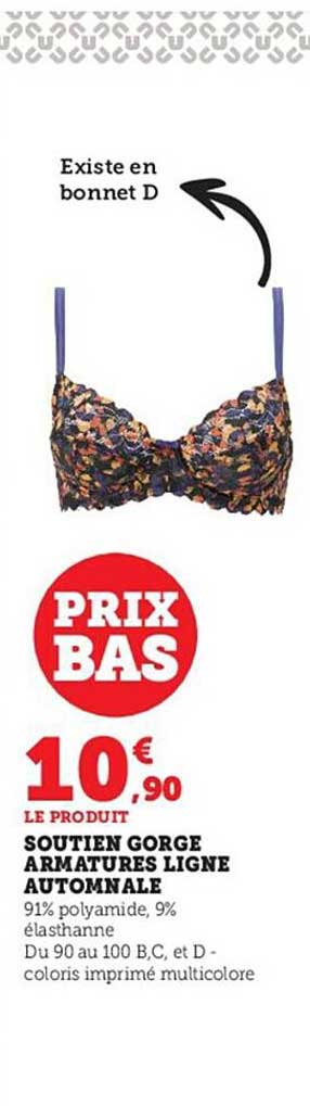 soutien gorge armatures ligne automnale