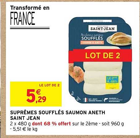 suprêmes soufflés saumon aneth saint jean