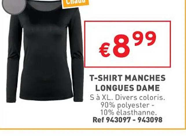 t-shirt manches longues dame