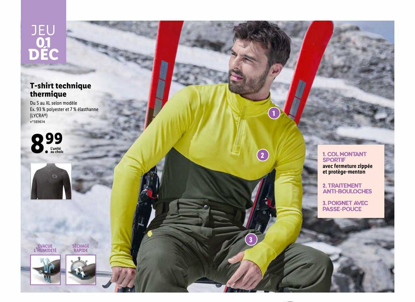 t-shirt technique thermique