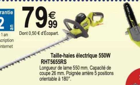 taille-haies électrique 550w rht5655rs