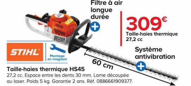 taille-haies thermique hs45 stihl