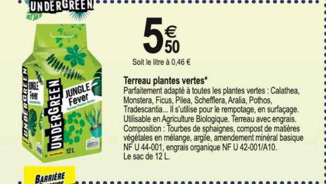 Terreau Plantes Vertes