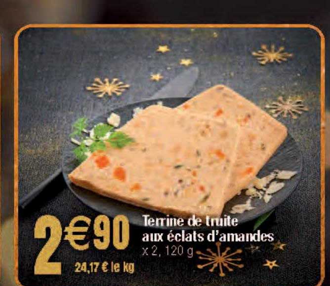terrine de truite aux éclats d'amandes