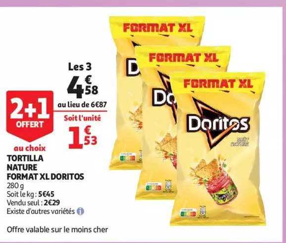 tortilla nature format xl doritos