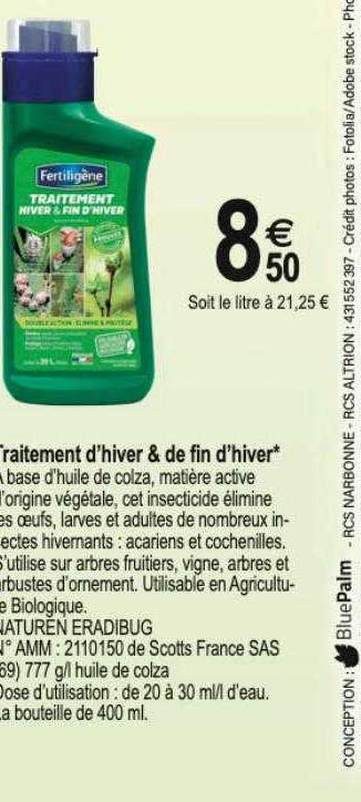 traitement d'hiver & de fin d'hiver