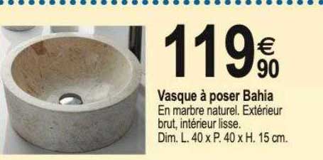 vasque à poser bahia