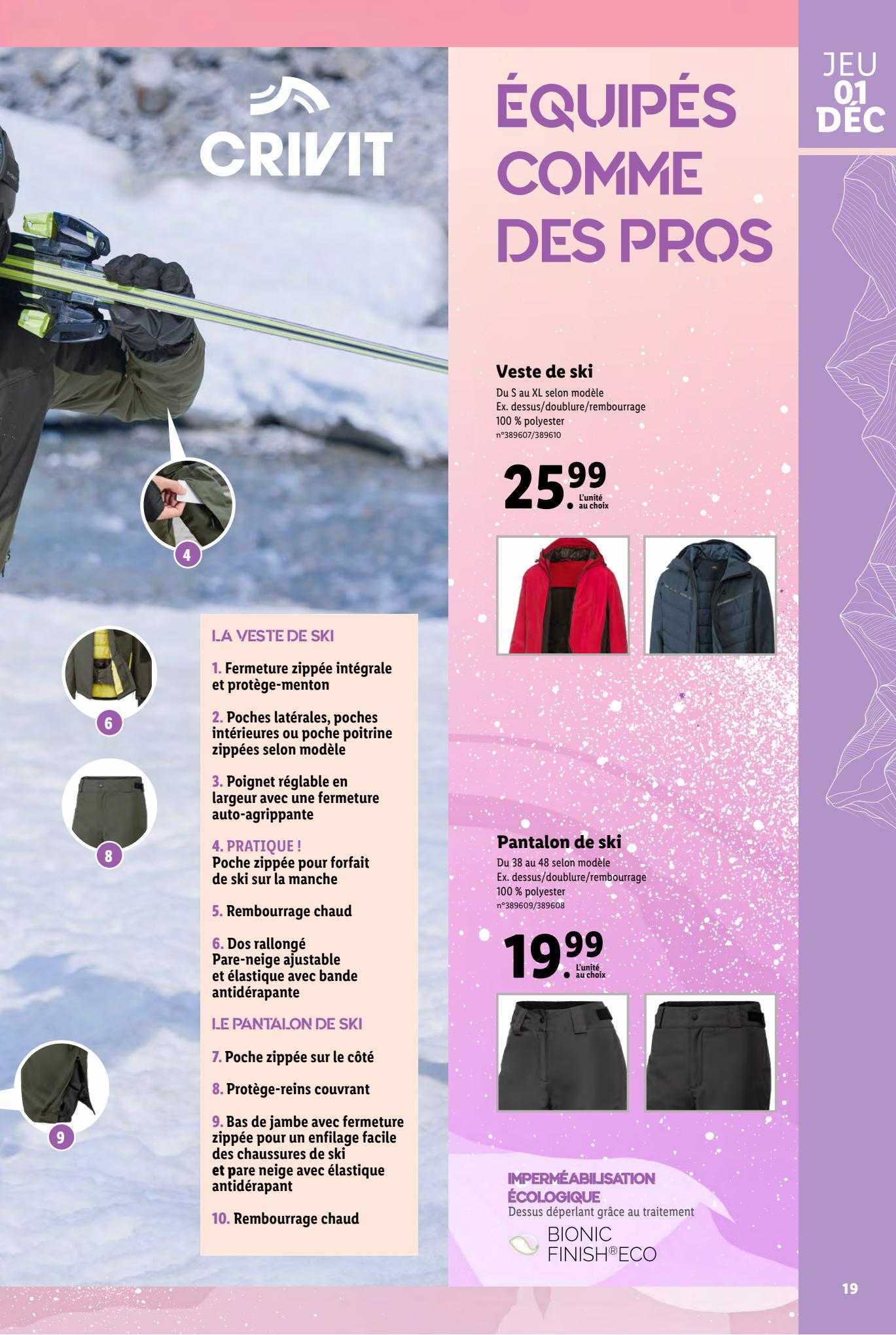 veste de ski pantalon de ski