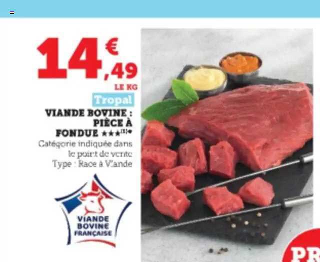 Viande Bovine : Pièce à Fondue Tropal