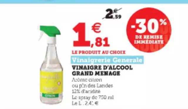 vinaigre d'alcool grand ménage vinaigrerie générale