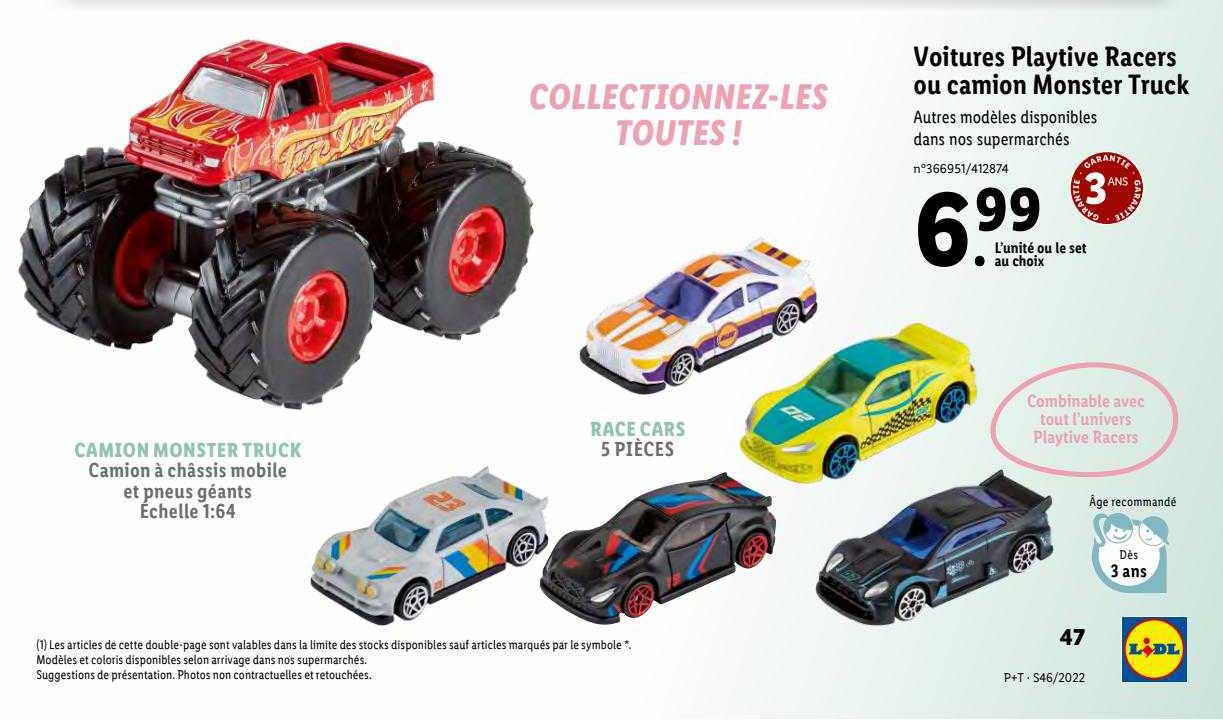 Voitures Playtive Racers Ou Camion Monster Truck