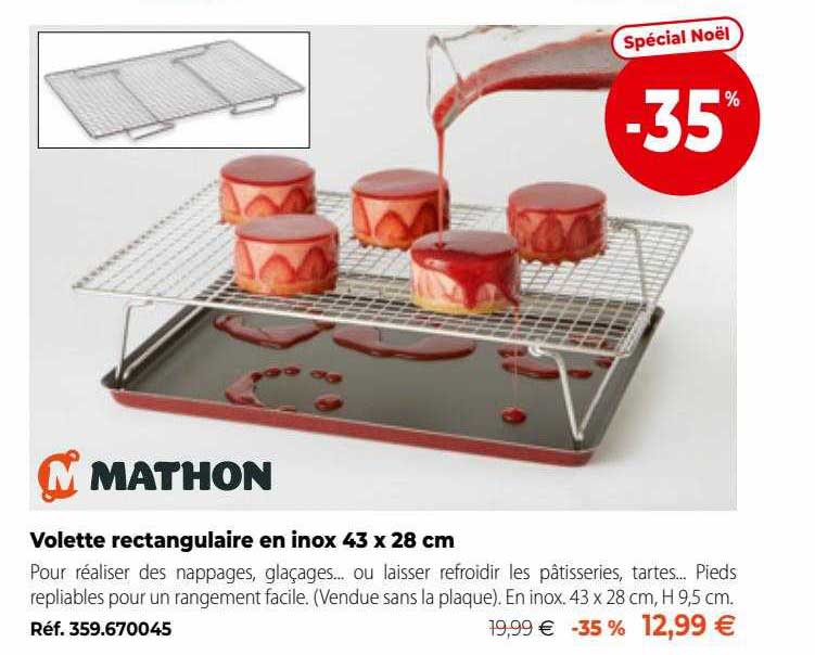 volette rectangulaire en inox