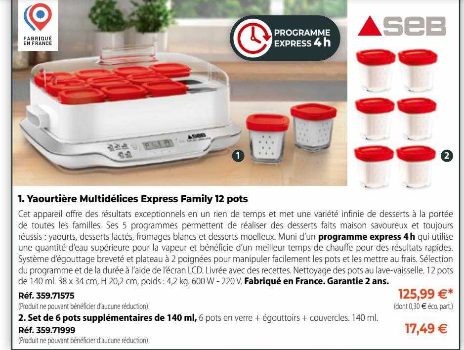 yourtière multidélices express family 12 pots