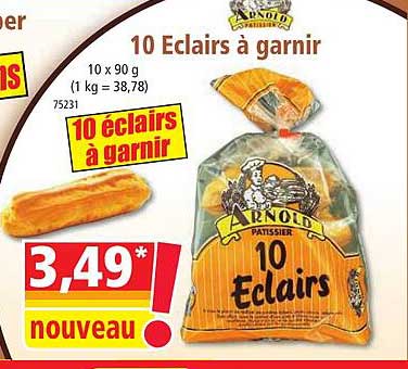 10 éclairs à Garnir Arnold