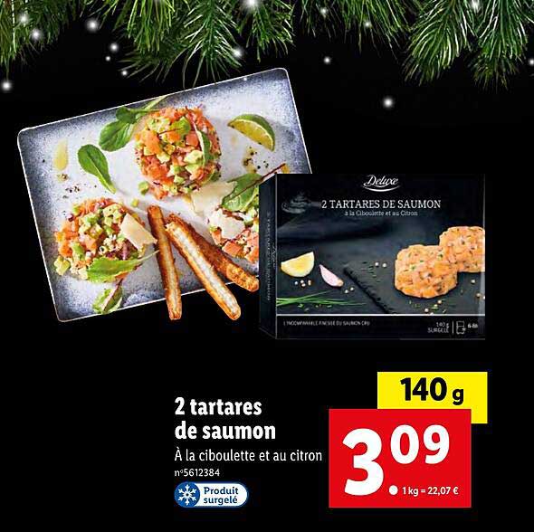 2 tartares de saumon deluxe