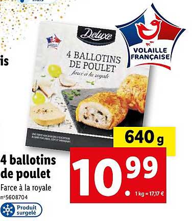 4 ballotins de poulet deluxe