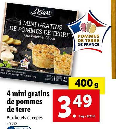 4 mini gratins de pommes de terre deluxe