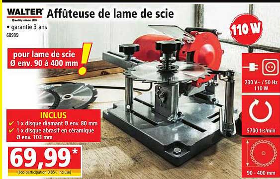 Affûteuse De Lame De Scie Walter