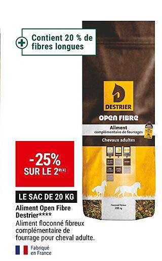 aliment open fibre destrier