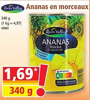 ananas en morceaux river valley
