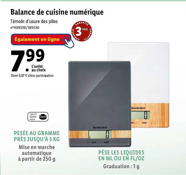 Balance De Cuisine Numérique Silvercrest