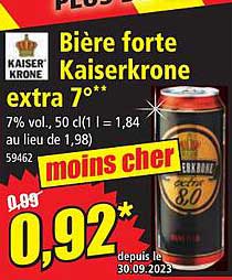 bière forte kaiserkrone extra 7°