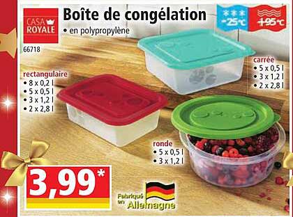 Boîte De Congélation Casa Royale