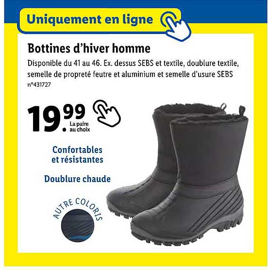 bottines d'hiver homme