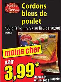 cordons bleus de poulet belle du vallon