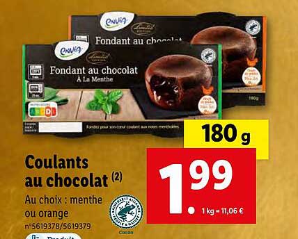 Coulants Au Chocolat Envia
