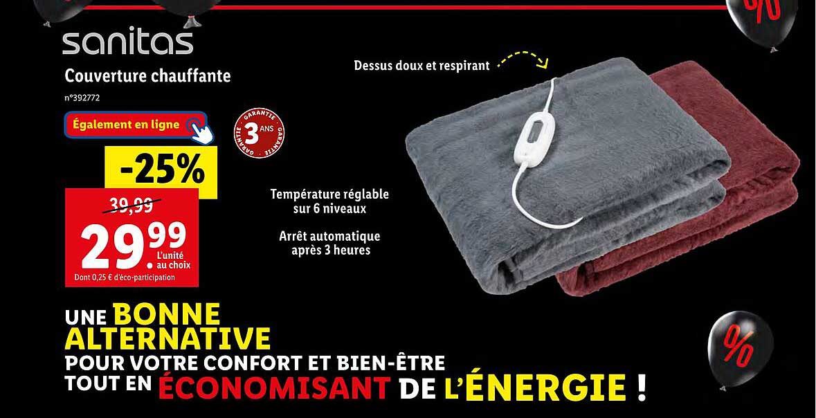 couverture chauffante sanitas